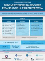 Foro Multidisciplinario sobre legalidad de la prisión perpetua