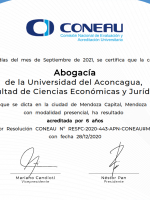 Certificados de acreditación por 6 AÑOS