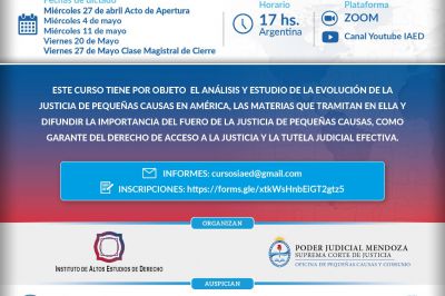 Curso de actualización en justicia de pequeñas causas en América