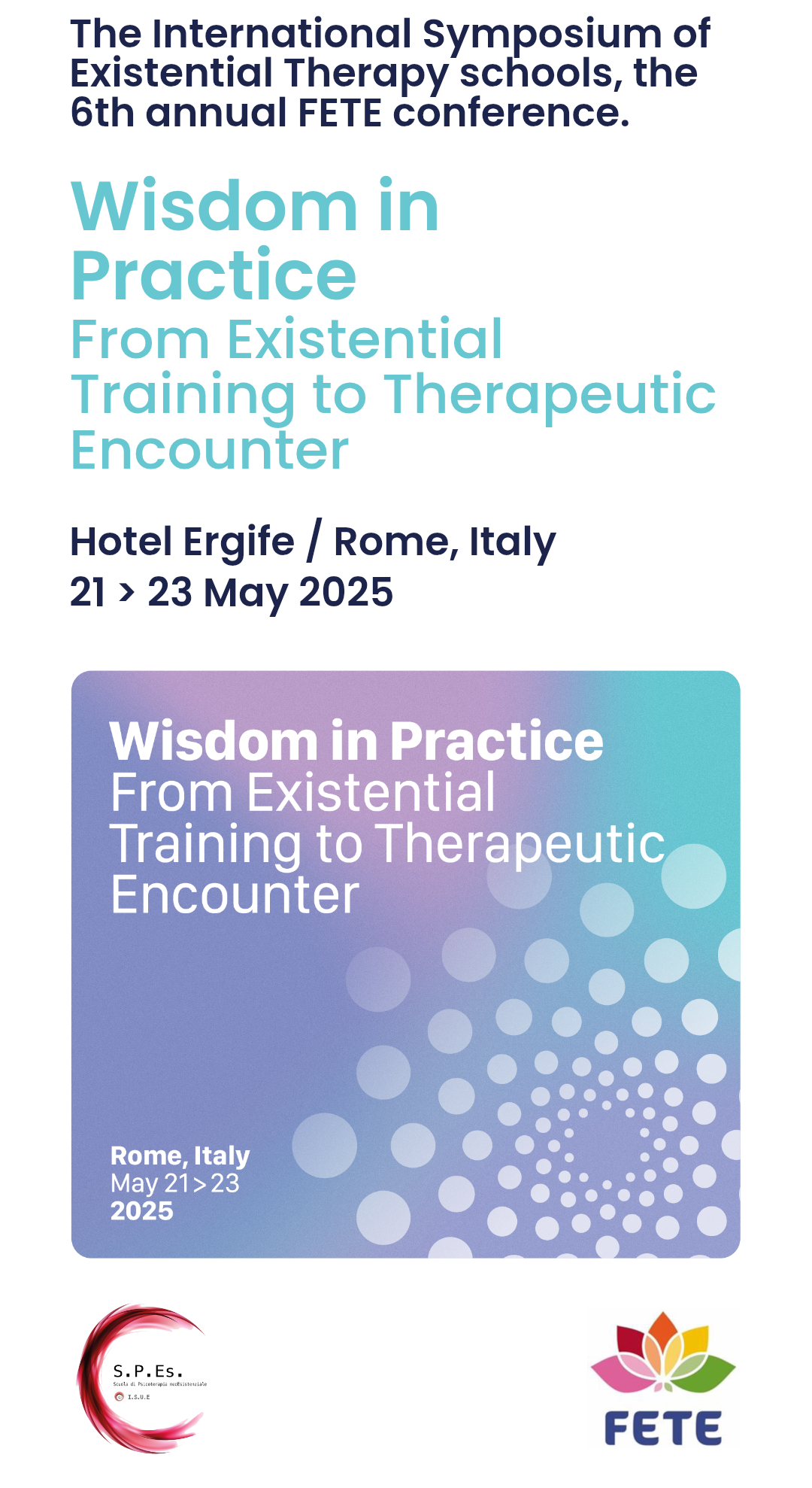 International Symposium of Existential Therapy y la 6ª Conferencia Europea de Terapia Existencial Image